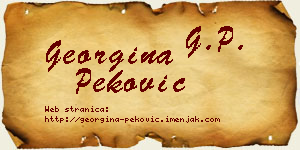 Georgina Peković vizit kartica